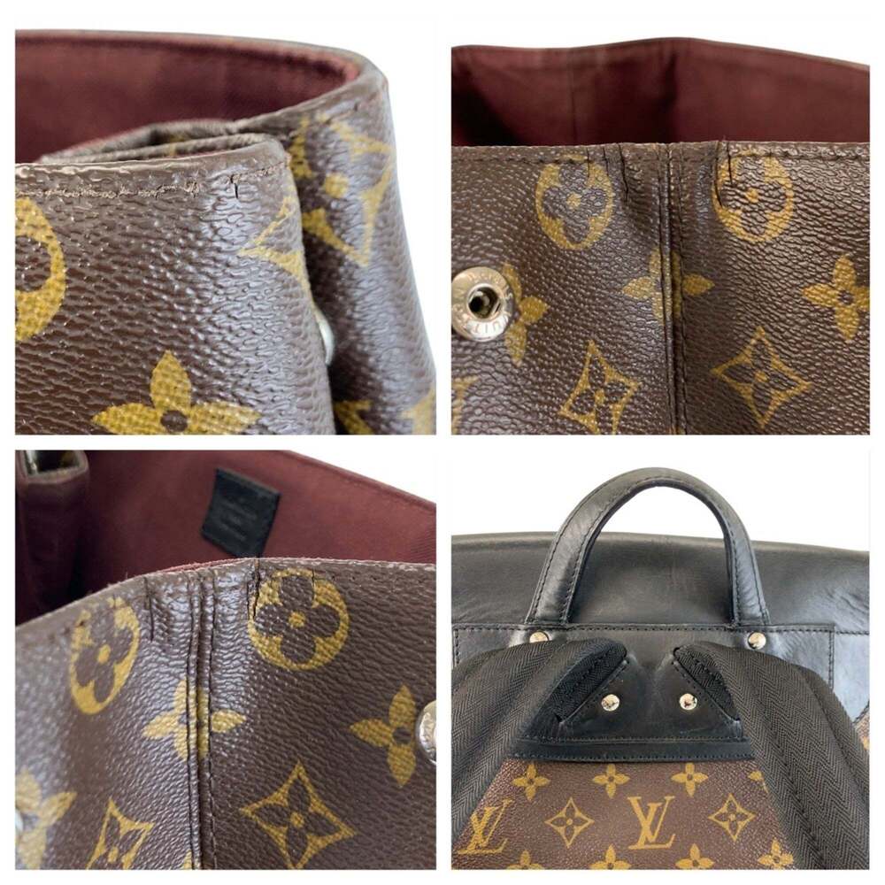 LOUIS VUITTON Black Monogram Leather Backpack - Picture 5 of 10